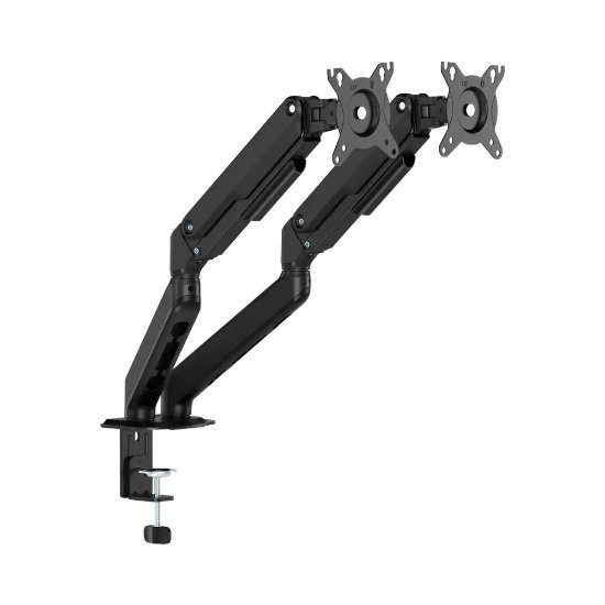 Stalak za monitor SBOX LCD-S024-3, stolni, do 32", za 2 monitora, crni