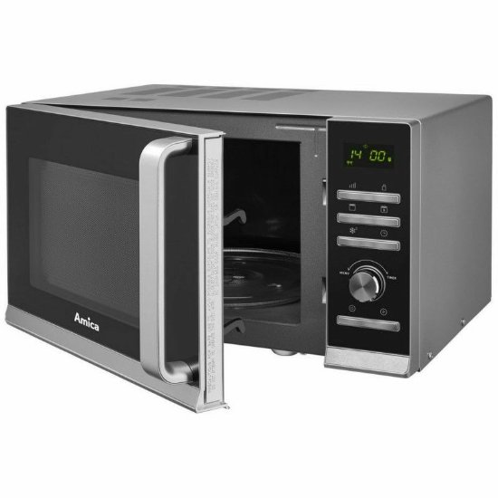 Mikrovalna pećnica AMICA AMGF23E1GS, 23 l, 900 W, Grill, srebrna