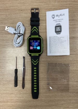 RABLJENI - Dječji pametni sat MYKI 4, 4G video pozivi, praćenje lokacije, vodootporan, crno-zeleni