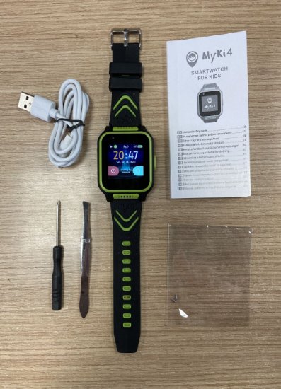RABLJENI - Dječji pametni sat MYKI 4, 4G video pozivi, praćenje lokacije, vodootporan, crno-zeleni