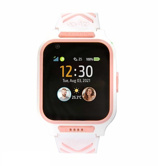 RABLJENI - Dječji pametni sat MYKI 4, 4G video pozivi, praćenje lokacije, vodootporan, bijelo-rozi
