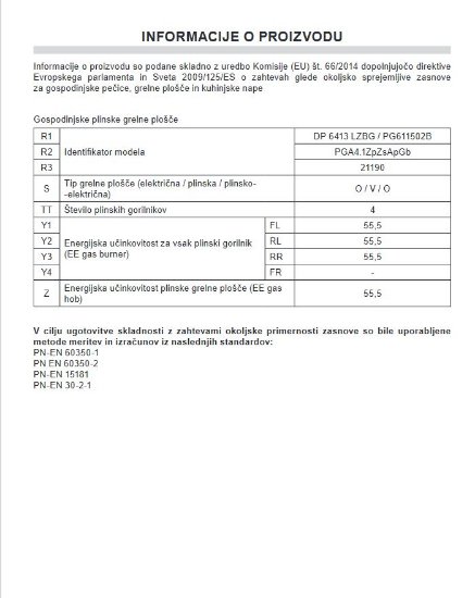 Ugradbena ploča AMICA DP 6413 LZBG, plinska, 60 cm, 4 plamenika, staklokeramika, crna