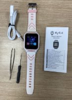 RABLJENI - Dječji pametni sat MYKI 4, 4G video pozivi, praćenje lokacije, vodootporan, bijelo-rozi