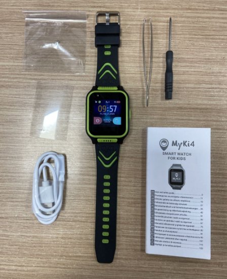 RABLJENI - Dječji pametni sat MYKI 4, 4G video pozivi, praćenje lokacije, vodootporan, crno-zeleni