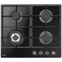 Ugradbena ploča AMICA DP 6413 LZBG, plinska, 60 cm, 4 plamenika, staklokeramika, crna