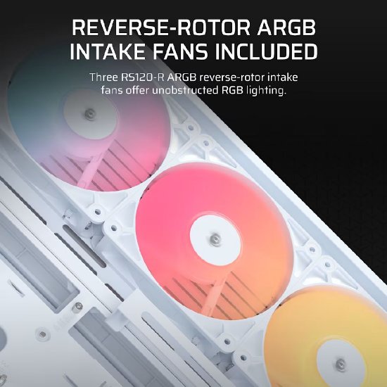 Kućište CORSAIR Frame 4500X, window, MIDI, E-ATX, bijelo, bez napajanja