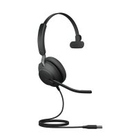 Slušalice JABRA Evolve2 40 SE UC, on-ear, Mono, USB-A, crne