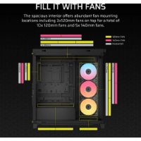 Kućište CORSAIR Frame 4500X, window, MIDI, E-ATX, crno, bez napajanja