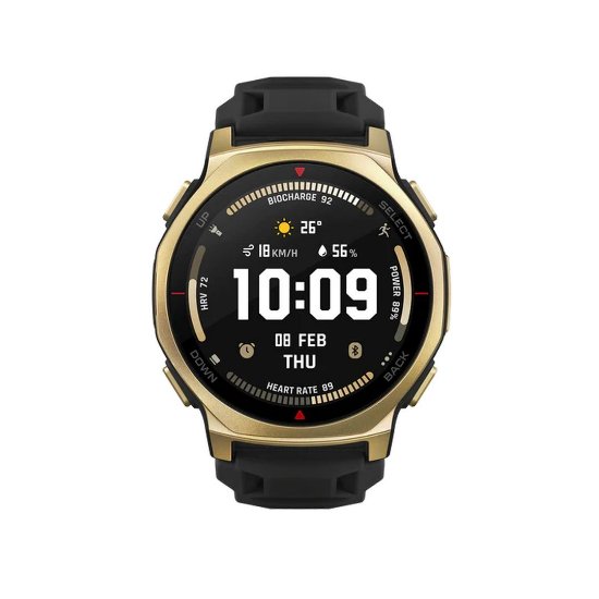 Pametni sat AMAZFIT T-Rex 3 Pro, 1.32" Amoled, 44mm, pametne obavijesti, crno-zlatni