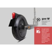 Električni romobil MS ENERGY Urban 500, autonomija do 50km, brzina 25km/h, kotači 10", sivi