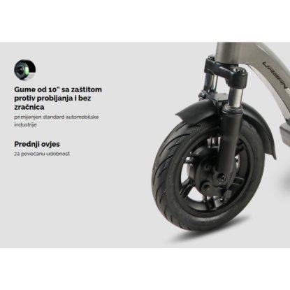 Električni romobil MS ENERGY Urban 500, autonomija do 50km, brzina 25km/h, kotači 10", sivi