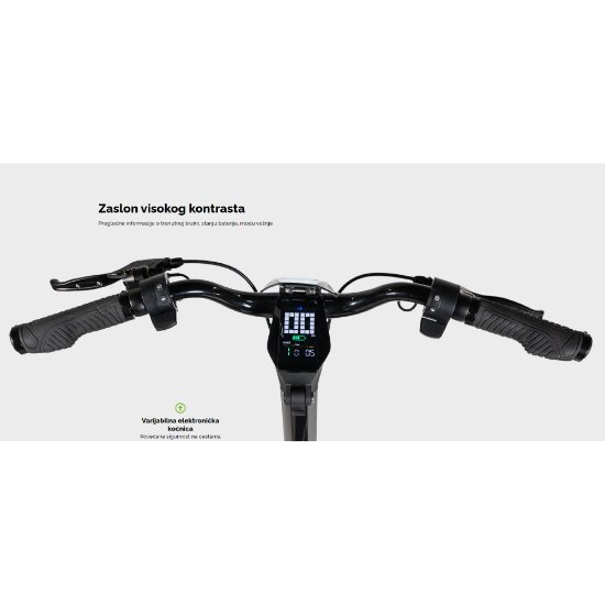 Električni romobil MS ENERGY Flare, autonomija do 60km, brzina 25km/h, kotači 10", crni