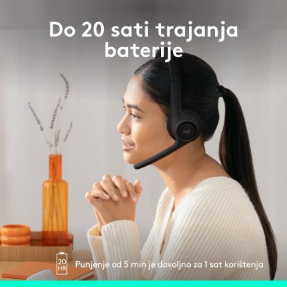 Slušalice LOGITECH Zone 300, bežične, BT, crne