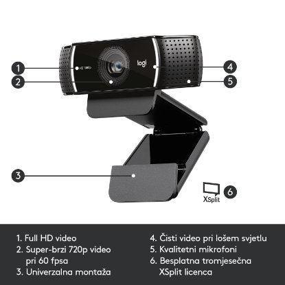 Web kamera LOGITECH HD WebCam C922 Pro Stream