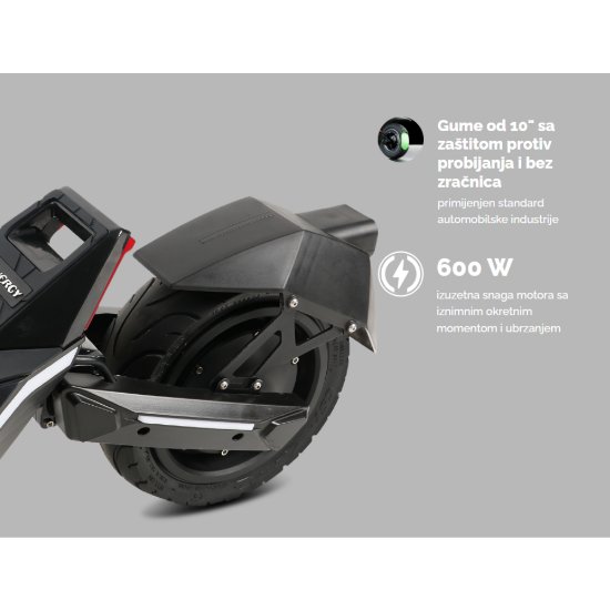 Električni romobil MS ENERGY Flare, autonomija do 60km, brzina 25km/h, kotači 10", crni
