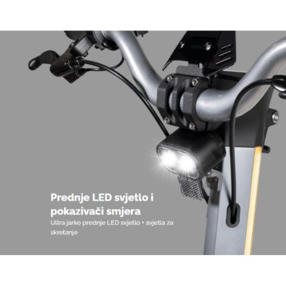 Električni romobil MS ENERGY Flare X, autonomija do 70km, brzina 25km/h, kotači 10", sivi