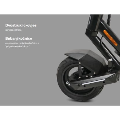 Električni romobil MS ENERGY Flare, autonomija do 60km, brzina 25km/h, kotači 10", crni