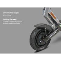 Električni romobil MS ENERGY Flare X, autonomija do 70km, brzina 25km/h, kotači 10", sivi
