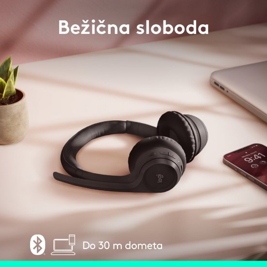 Slušalice LOGITECH Zone 300, bežične, BT, crne