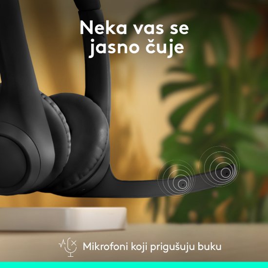 Slušalice LOGITECH Zone 300, bežične, BT, crne