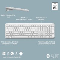 Tipkovnica + miš LOGITECH MK950 Signature Slim Combo, bežična, bijela, Bolt Receiver USB