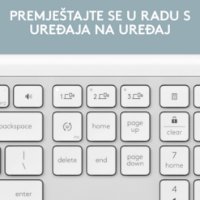 Tipkovnica + miš LOGITECH MK950 Signature Slim Combo, bežična, bijela, Bolt Receiver USB
