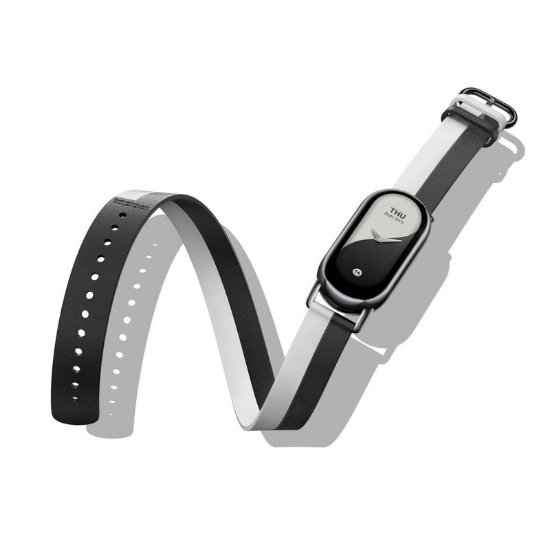 Zamjenski remen za XIAOMI Smart Band 8, Double Wrap Strap, crno-bijeli