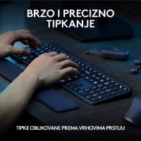 Tipkovnica LOGITECH MX Keys S, bežična, BT, crna