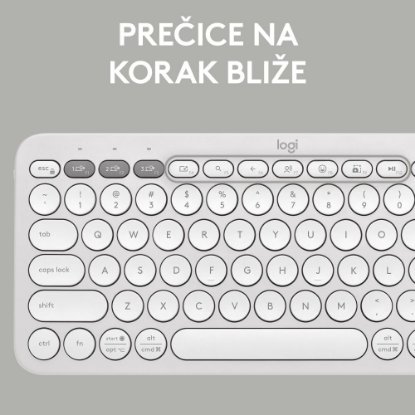 Tipkovnica + miš LOGITECH Pebble 2 Combo, bežična, bijela