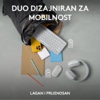 Tipkovnica + miš LOGITECH Pebble 2 Combo, bežična, bijela