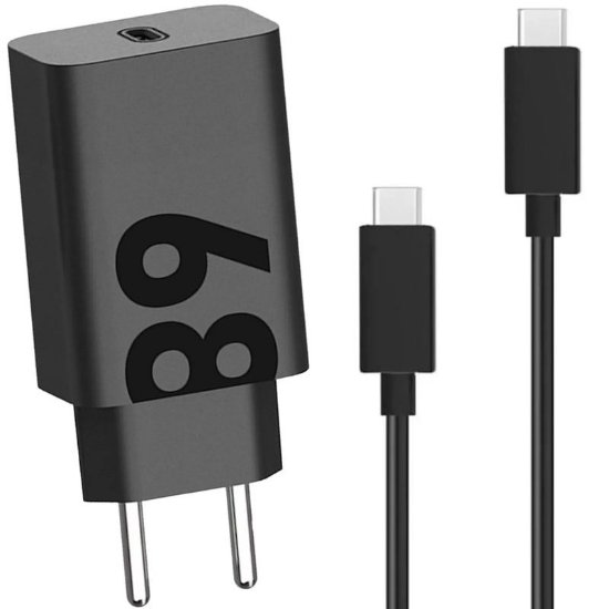 Kućni punjač MOTOROLA Turbo Power, 68W, USB-C, USB-C kabel, crni