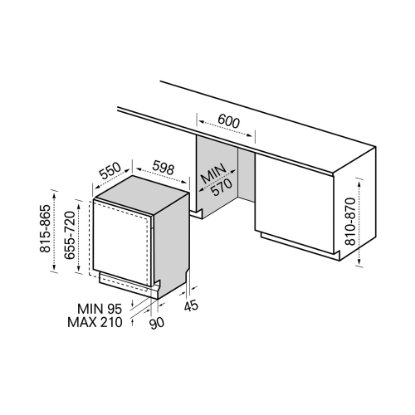 Ugradbena perilica posuđa MIDEA MID60S120-HR, 60 cm, 12 kompleta, energetski razred E, inox