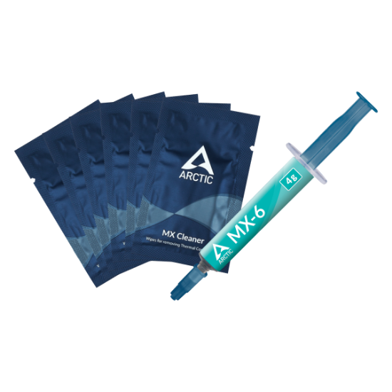 Termalna pasta ARCTIC MX-6, 4g, 6x MX Cleaner maramica