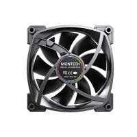 Ventilator MONTECH AX120 PWM, 120mm, 1600 okr/min, RGB, crni