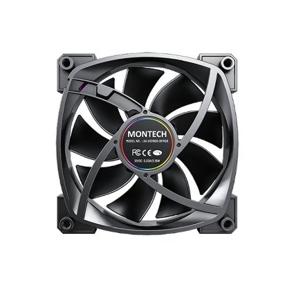 Ventilator MONTECH AX120 PWM, 120mm, 1600 okr/min, RGB, crni