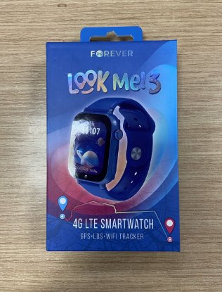 RABLJENI - Dječji pametni sat FOREVER LookMe! 3, 4G video pozivi, GPS, SOS gumb, vodootporan, plavi