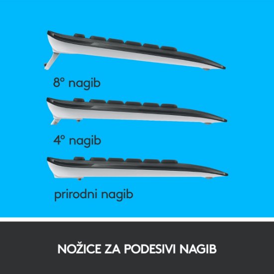 Tipkovnica + miš LOGITECH MK540 Advanced Combo, bežična, crna, Unifying receiver USB