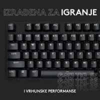 Tipkovnica LOGITECH Gaming G413 TKL SE, mehanička, crna, USB, US layout