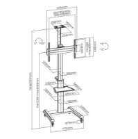 Nosač podni SBOX FS-446-2, 37“-70“, mobilni