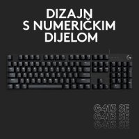 Tipkovnica LOGITECH Gaming G413 SE, mehanička, crna, USB, US layout