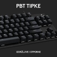 Tipkovnica LOGITECH Gaming G413 TKL SE, mehanička, crna, USB, US layout