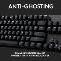 Tipkovnica LOGITECH Gaming G413 TKL SE, mehanička, crna, USB, US layout