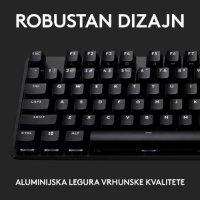 Tipkovnica LOGITECH Gaming G413 TKL SE, mehanička, crna, USB, US layout
