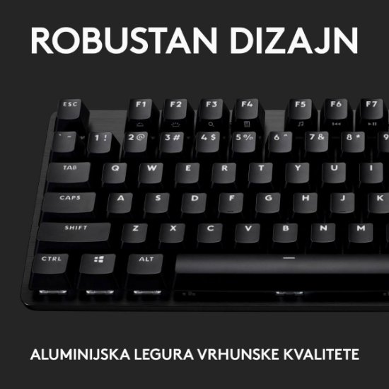 Tipkovnica LOGITECH Gaming G413 TKL SE, mehanička, crna, USB, US layout