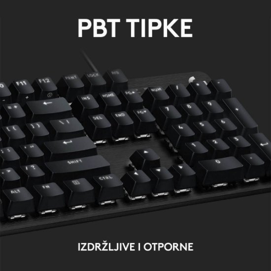 Tipkovnica LOGITECH Gaming G413 SE, mehanička, crna, USB, US layout