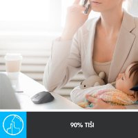 Miš LOGITECH M330 Silent Plus, optički, 1000dpi, bežični, crveni, USB