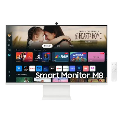 Gaming monitor 32" SAMSUNG M8 M80D LS32FM801UUXDU, 4K UHD, VA, 60Hz, 4ms, 400cd/m2, zvučnici, bijeli