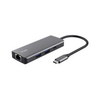 Docking station TRUST Dalyx, 6 u 1, USB-C na 2x USB 3.1, 2xUSB-C, HDMI, LAN