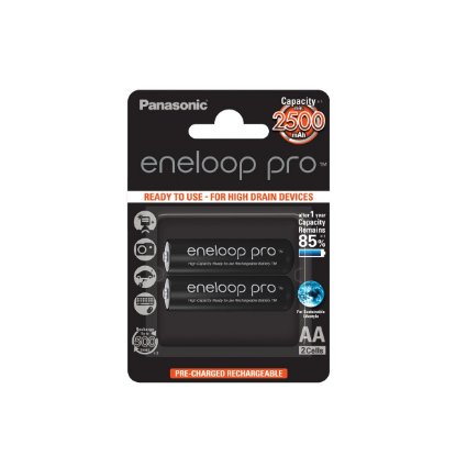 Baterija PANASONIC Eneloop Pro BK3HCDE2BE, tip AA, punjive, 2500 mAh, 2kom