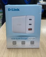 OPEN BOX - Kućni punjač D-LINK DCP-651, 65W, 2xUSB-C, 1xUSB-A, QC, PD, bijeli